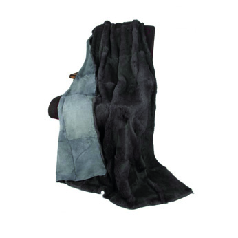 plaid fourrure de lapin peausserie sabatier